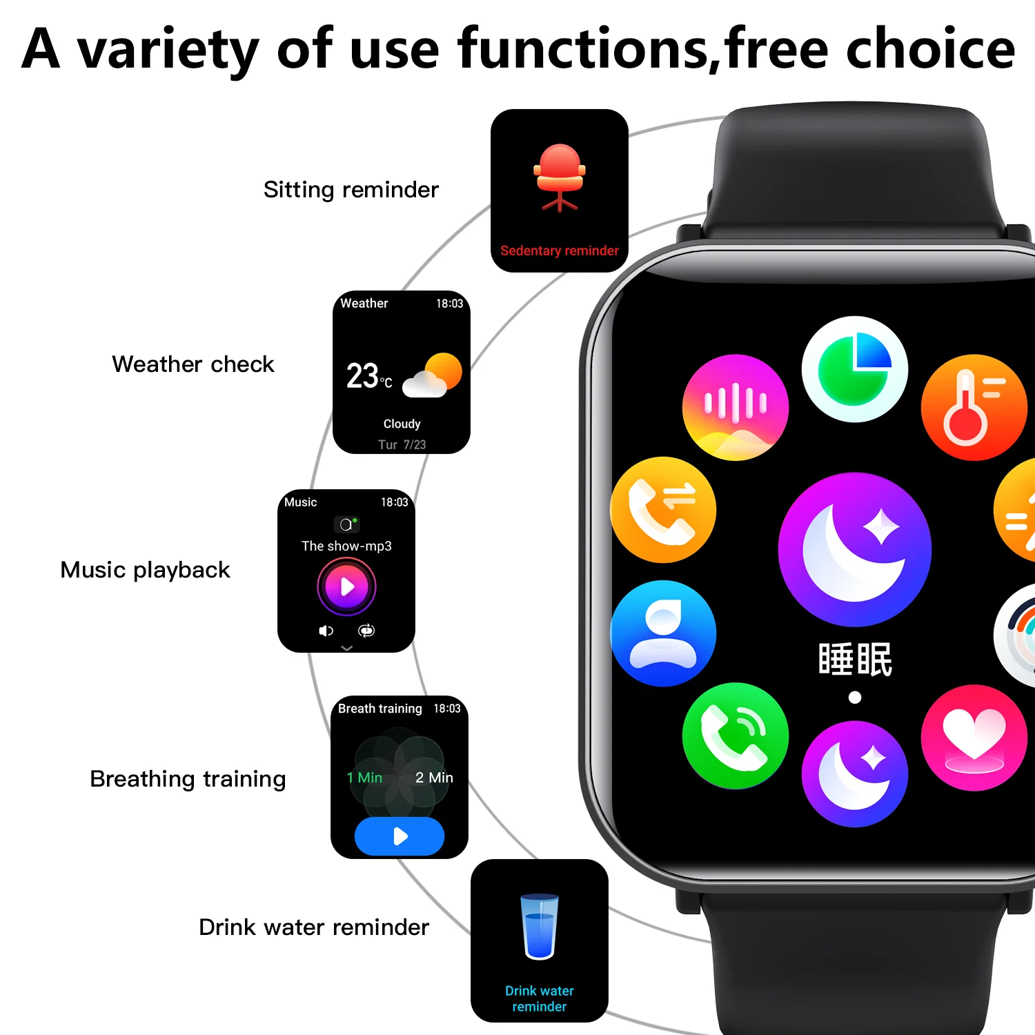 ساعة ذكية JOEME-Sport للرجال والنساء ، مكالمة بلوتوث ، جهاز تعقب اللياقة البدنية ، معدل ضربات القلب 24 ساعة ، ضغط الأكسجين في الدم ، الساعات الذكية ، F57Pro