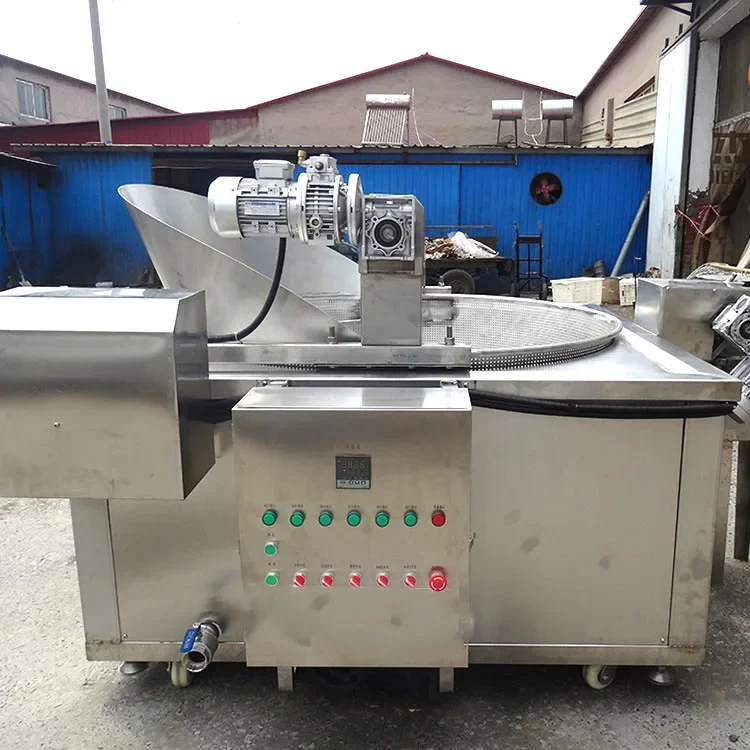 Commercial Automatic Stirring Batch Groundnut Plantain Chips Potato Chip Peanut Fried Chicken Fryer Machine