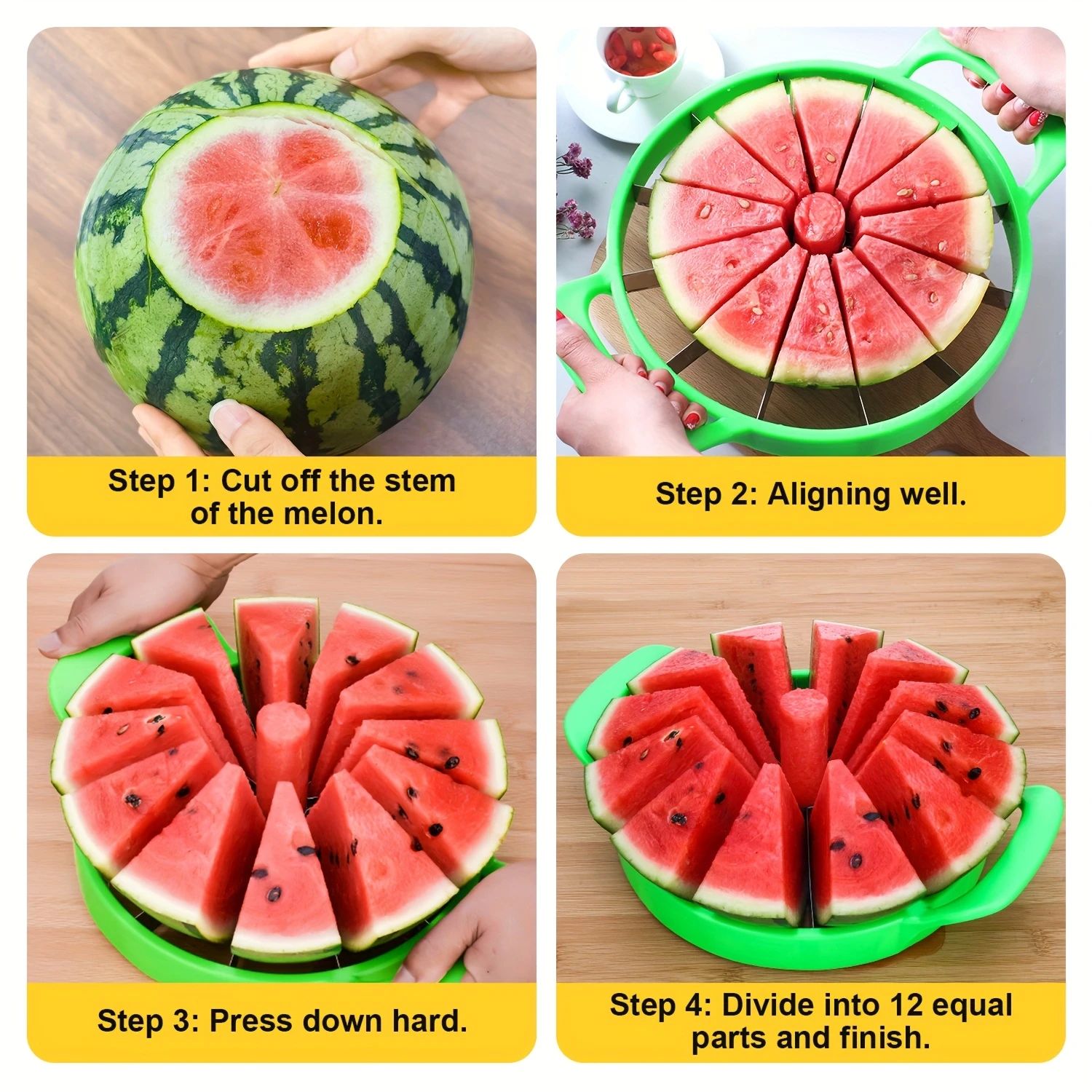 Large Stainless Steel Watermelon Slicer Fruit Cutter Kitchen Gadget Baking Supplies Tool Accessories