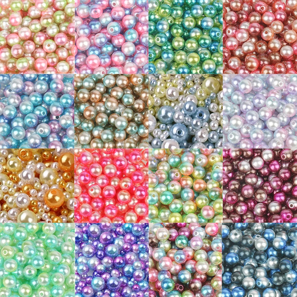 3/4/6/8/10/12mm 50-5000Pcs ABS Imitation Pearl Beads Round Loose Beads Handmade DIY Necklace Bracelet Jewelry Making Accessories