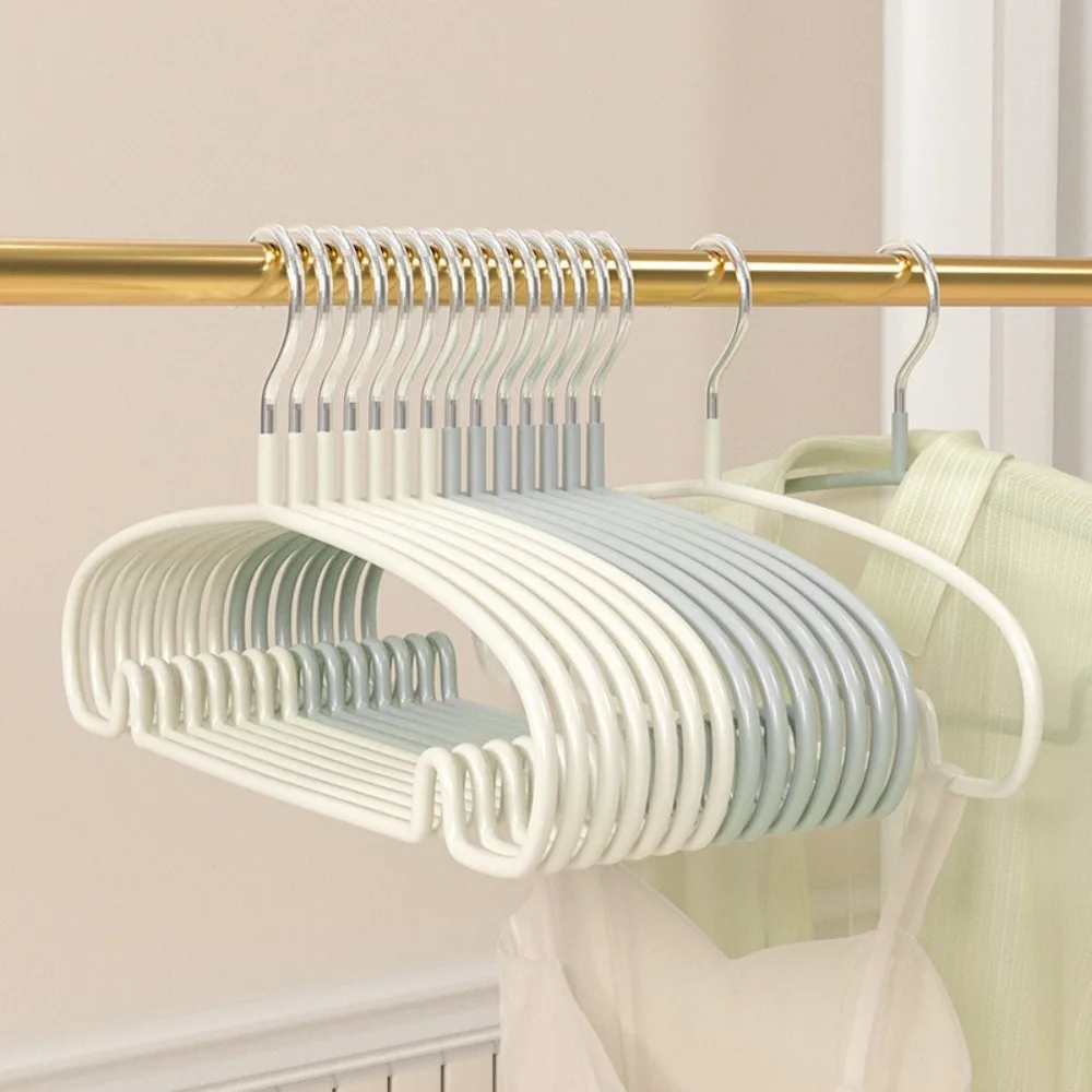 

5pcs Clothes Storage Clothes Hangers Non Slip No Shoulder Bump Rounded Hangers Seamless Space Saving Clothing Brackets Pants