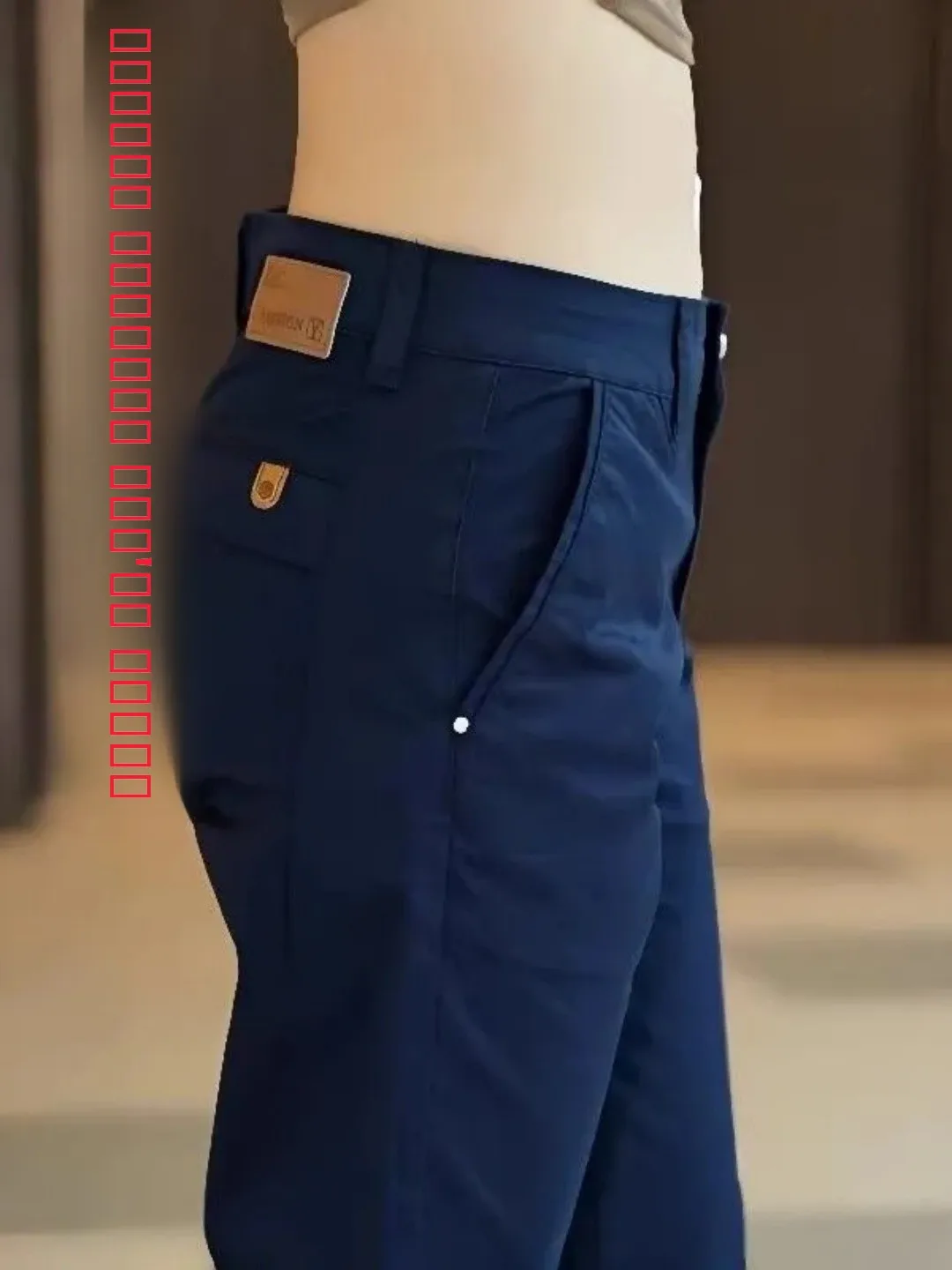 

Men's Casual Straight Leg Trousers Elastic Waist Busin Dad Clothes Workwear Pants Spring Autumn Winter Polyester Fiber