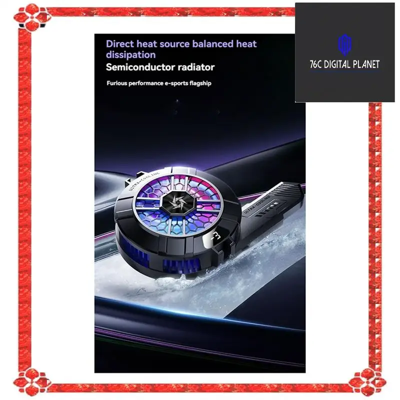 24-uurs levering SL33 mobiele telefoon koelventilator, halfgeleider magnetisch / achterclip game cool koellichaam voor IOS en Android