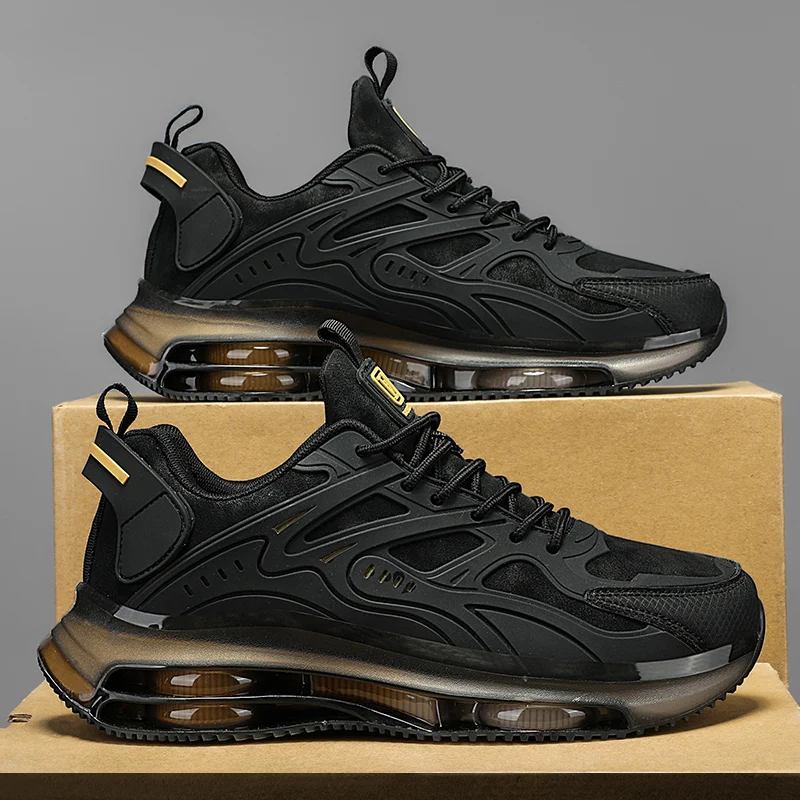 

Men Shoes 2025 Casual Walk Air Cushion Marathon Breathable Lightweight Women's Comfortable Athletic Nonskid Sneakers