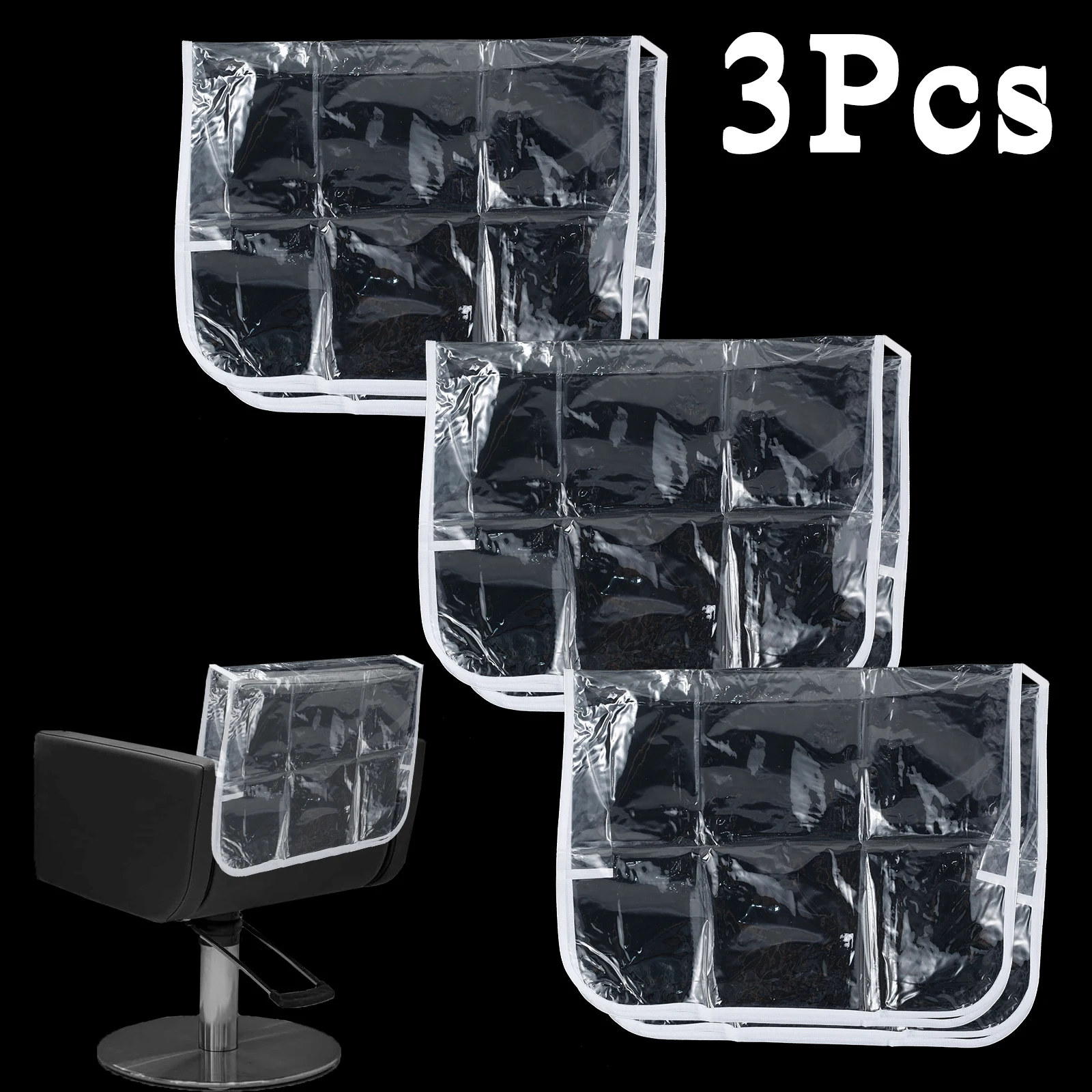 3Pcs Chair Backrest Cover Clear Chair Back Protection Dustproof Backrest Slipcover Accessories New Waterproof Salon Chair Covers