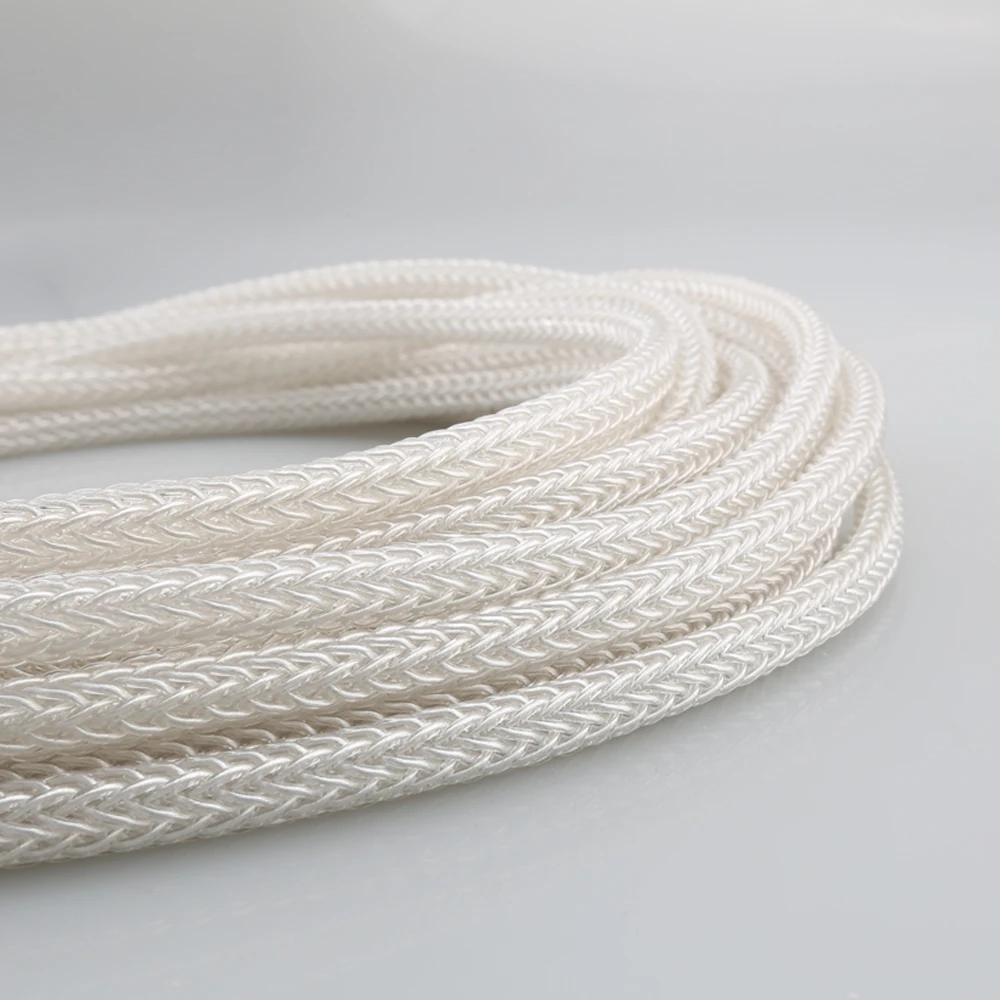 1 par de cables de altavoz de plata pura de 16 núcleos con vibors, Cable de altavoz HIFI con enchufe Bnanana de cobre puro, 100%