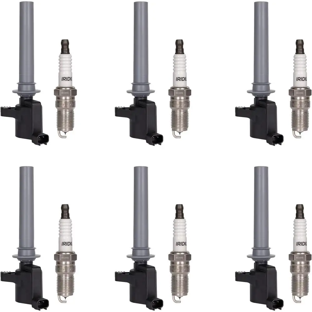 

Set of 6 Ignition Coil Pack Spark Plugs for 3.0L 2001 2002 2003 2004 2005 2006 2007 2008 Ford Escape Freestyles Taurus 500 Five