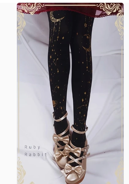 Design original meninas lolita meia-calça piano impressão meias primavera e outono estilo japonês feminino meias de algodão