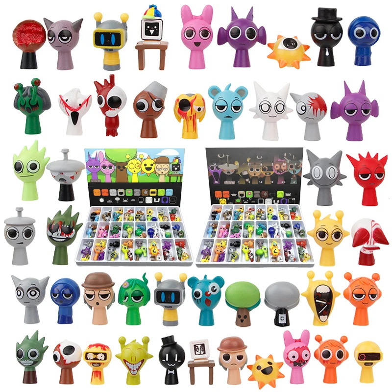

6/72pcs/set Sprunki Figures PVC Model Toys Sprunki Incredibox Action Figures Sprunki Game Cartoon Birthday Gifts Christmas Gift