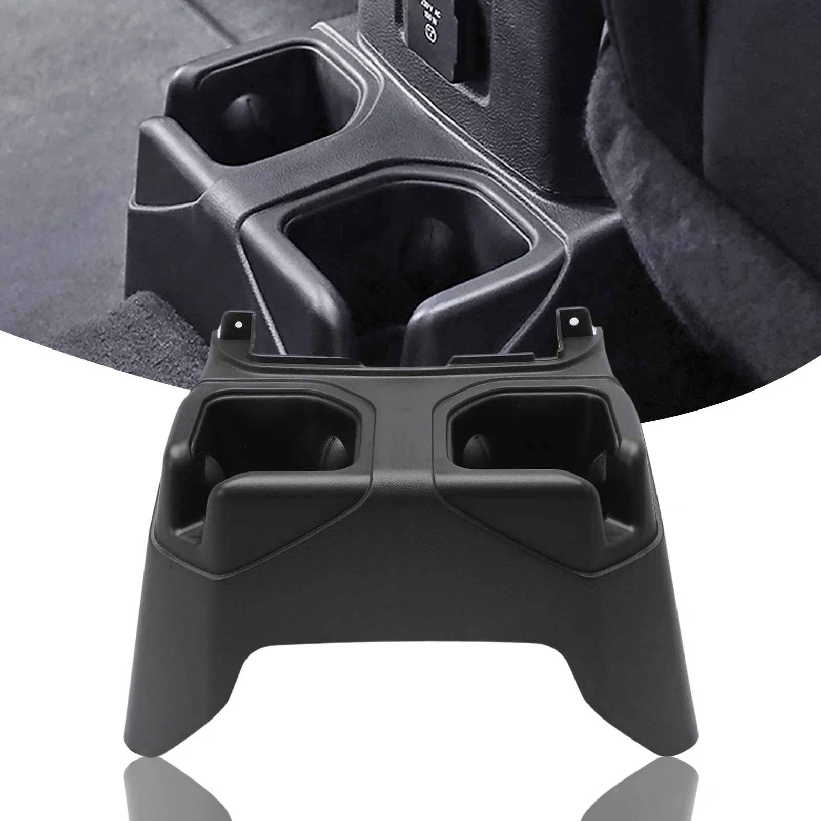 

Rear Cup Holder Back Seat Floor Console Mount Dual Drinks Water Bottle Holder for Jeep Wrangler JL and Gladiator JT 2018-2023