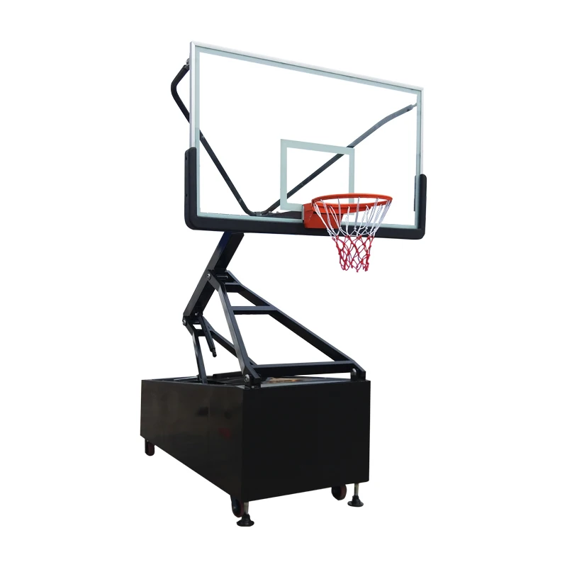 

Height Adjustable Basketball Hoop with Spring Assistance for Kids and Adults-Court Equipment