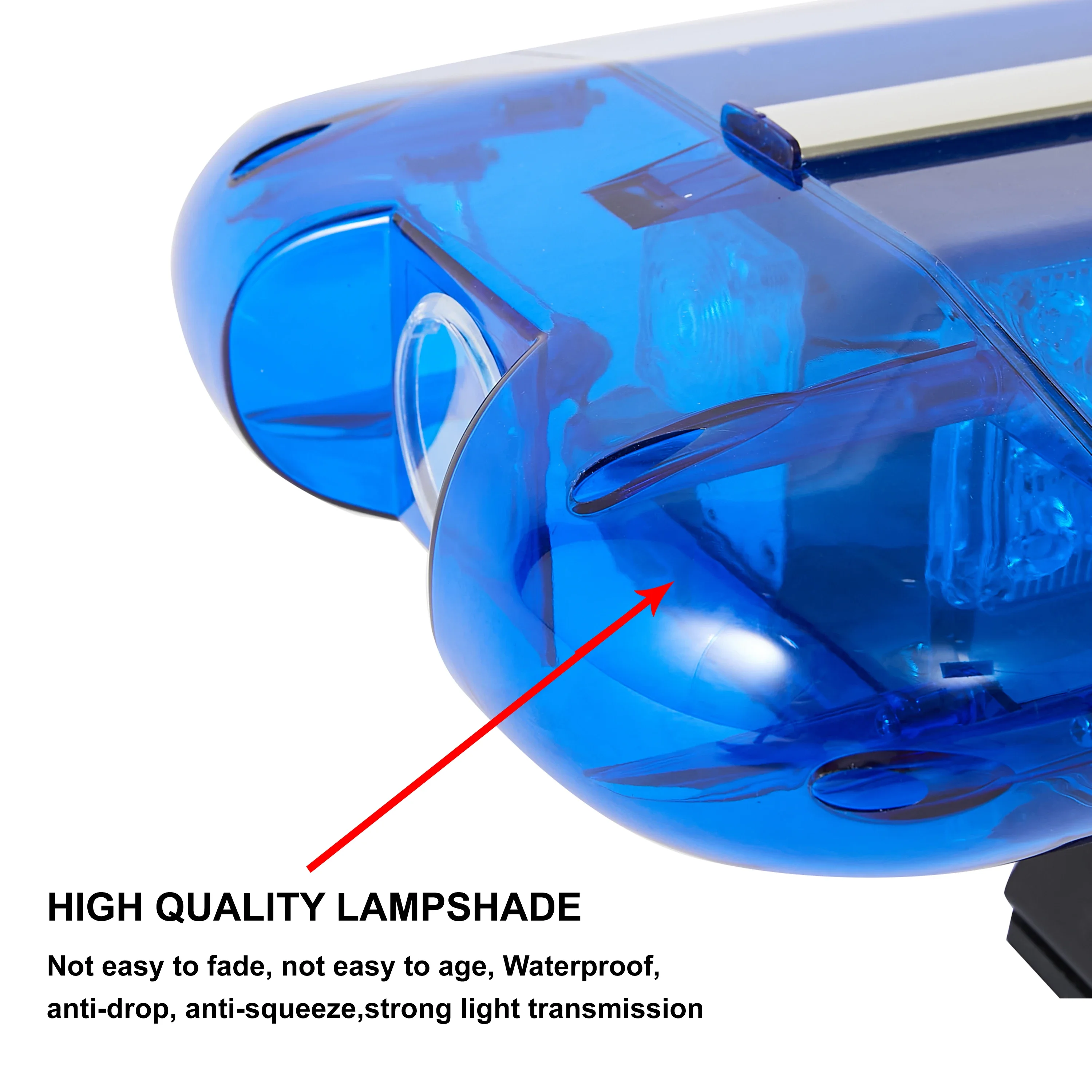 New Blue Amber  Red 12 Volt LED Warning Light Bar For Car Truck Beacon Signal Strobe Light with Siren & Speaker Control