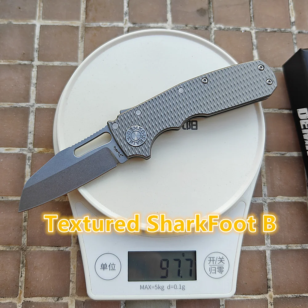 Cuchillo táctico Demko Shark Cub deep carry S35VN titanio - imagen 2