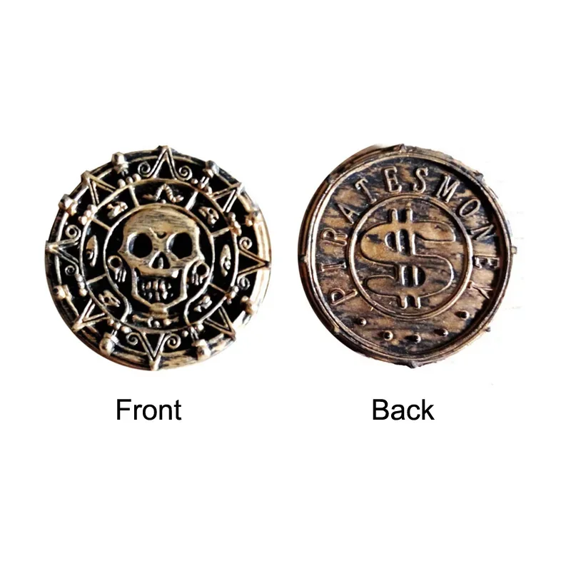 10Pcs Plastic Pirate Treasure Coins Props Simulation Ancient Chest Gold Game Currency Halloween DIY Party Supplies Kids Toys