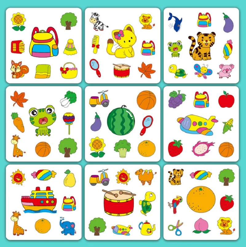 Parent Child Interactive Board Card Game Toy with Early Educational Fruit Animal Sensory Cognitive Crazy Puzzle For Kid Toddler