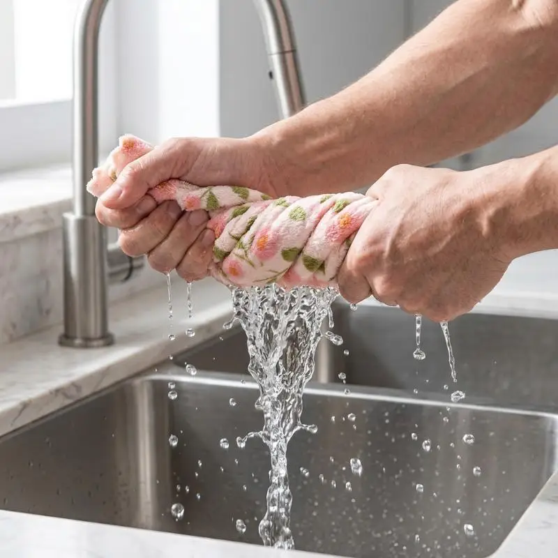 Coral Fleece Dish Cleaning Towels 5/10/20PCS Super Water Absorbent for Bathroom Counter Glass Car Wash Home Cleaning