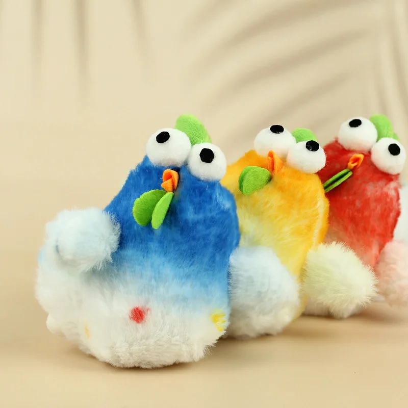 Cute Cartoon Plush Keychain para crianças, lay Eggs, Chicken Toys, Colorful Chick Pendant, Backpack Hanging Ornament, Presentes