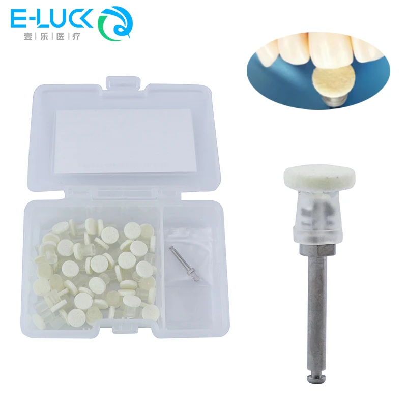 50pcs/box Dental Composite Polishing Disc Kit Paste-Impregnated Composite Finishing Mandrel High Gloss Polishing Dental Material