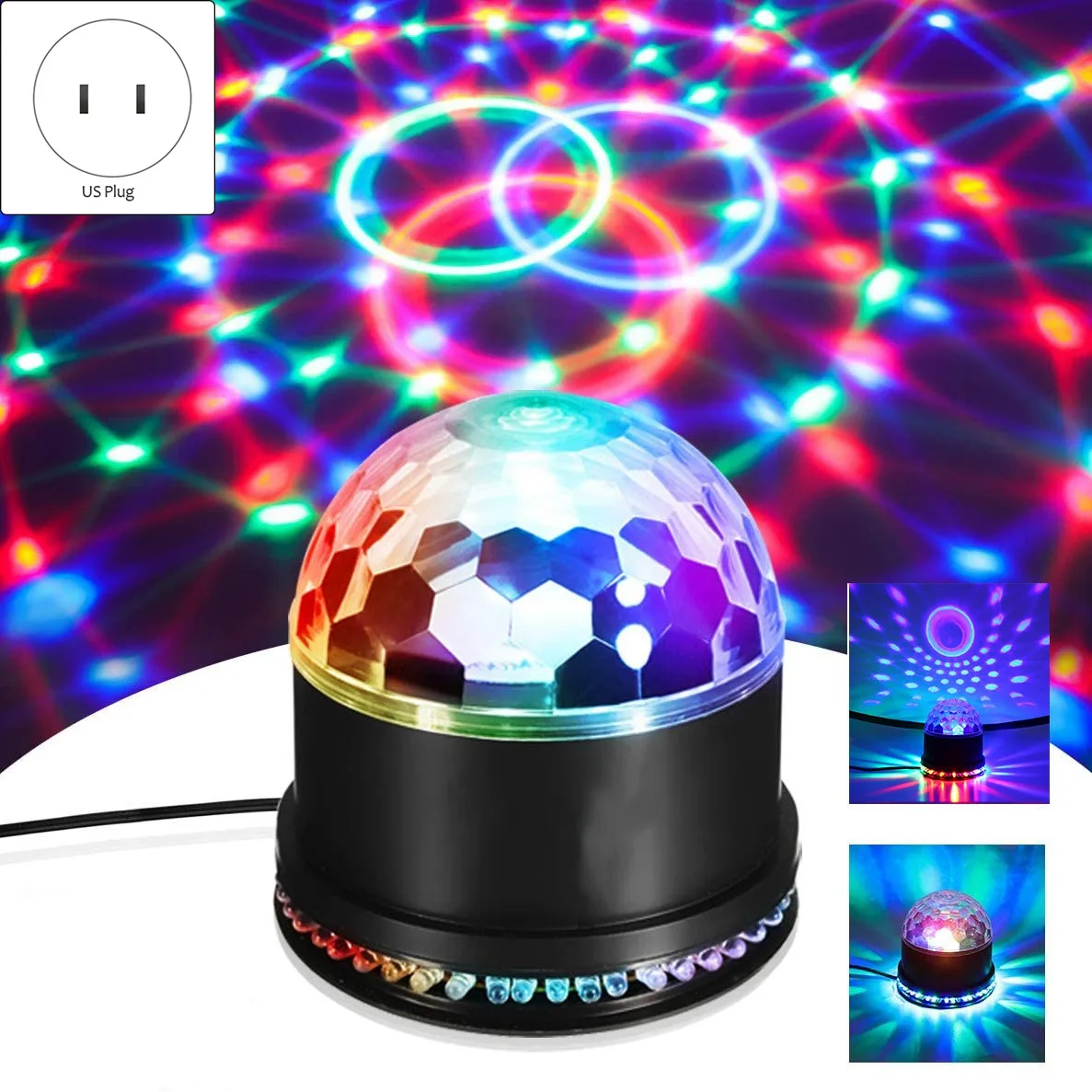 Party Light Sound Control Disco Dj Stage Light LED Suitable for Bar Club Wedding Atmosphere Light US Plug