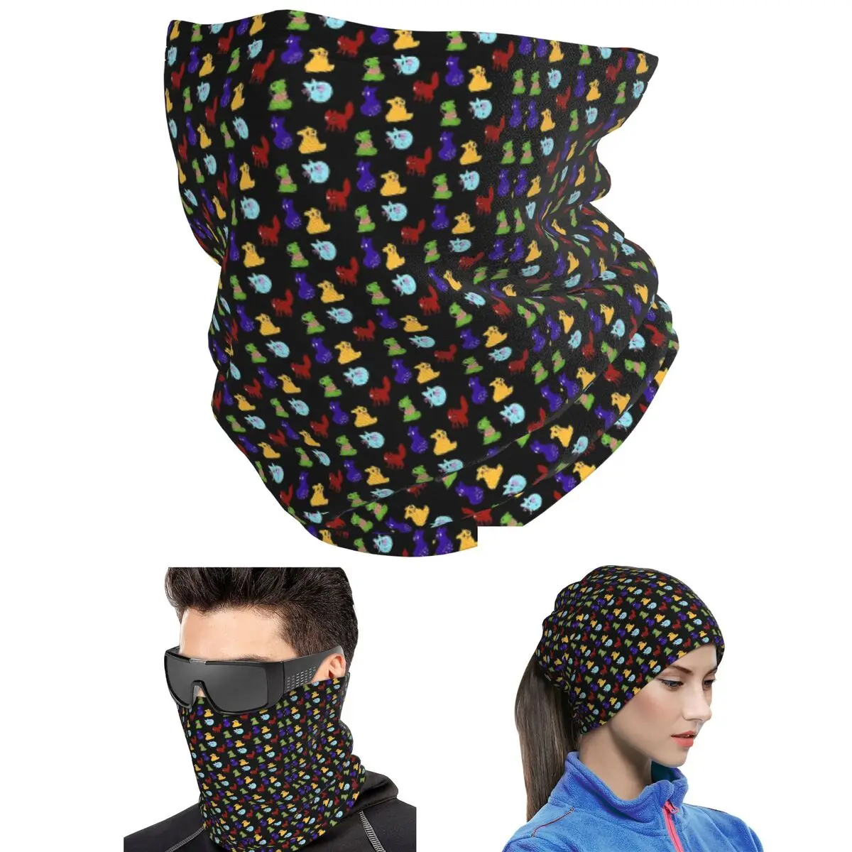 Rain World Downpour Slugcats Bandana Neck Gaiter Printed Face Scarf Hiking Fishing Headwear Unisex Adult Washable
