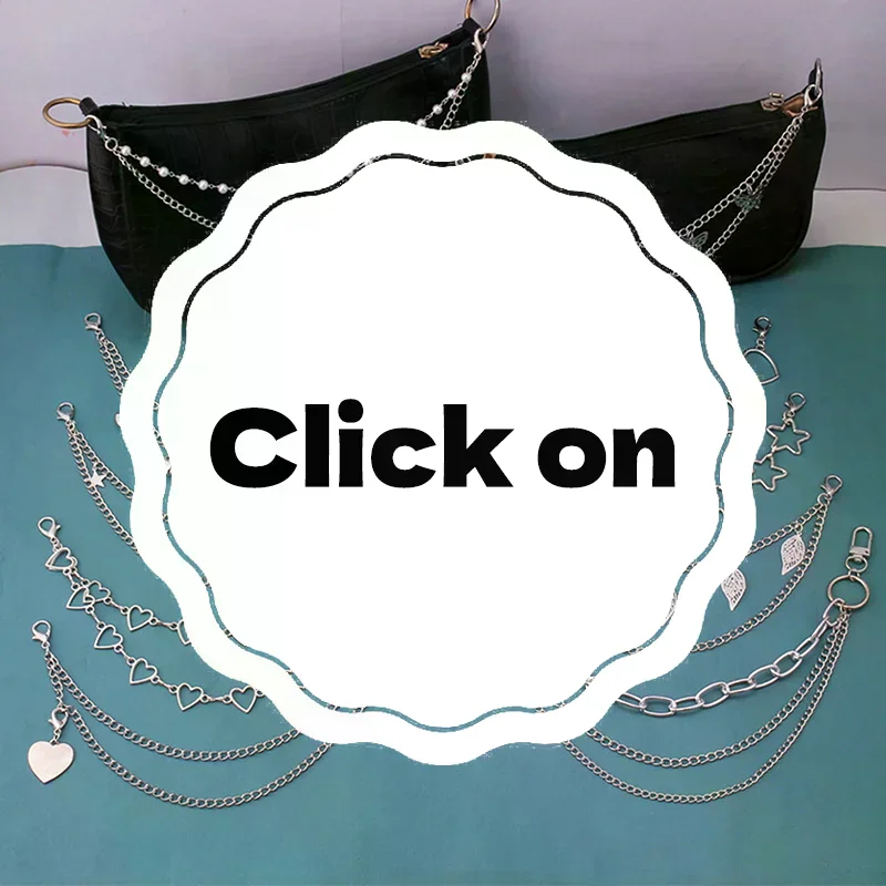 Multi-layer Metal Chain strap DIY Personality Butterfly Heart Star Pendant Shoulder Bag Chain Straps