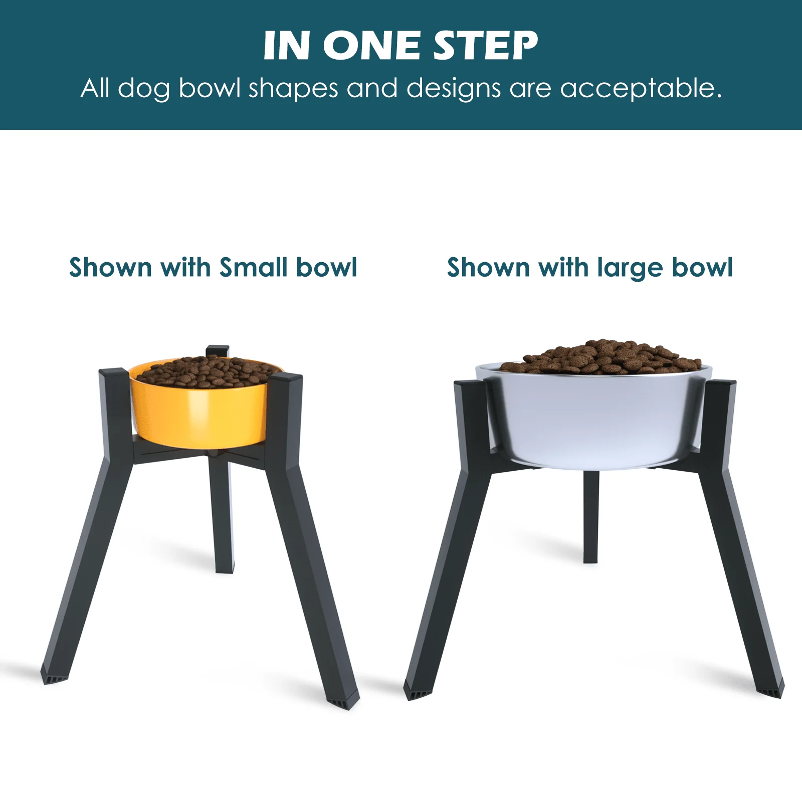 Metal Adjustable Width Raised Dog Bowl Stand for Extra Large Dogs ,Dog food bowl,Elevated Dog Bowls Holder(Bowl Not Included)