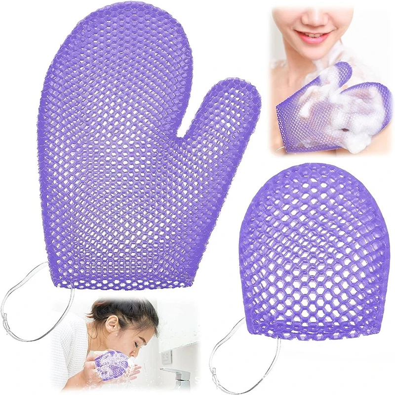 New Exfoliating Shower Glove With Colorful Honeycomb Weave And TPU High Elasticity Antibacterial Material Gentle Safe