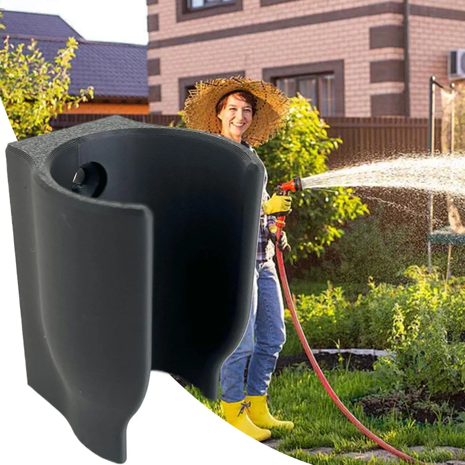 Wall Hose Hanger Garden Hose Head Holder Wall Pipe Head Storage Bracket Anti Slip Bracket Accessories For Yard Spray Nozzles