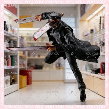 Adults Fun in Stock Bandai SHF Chainsaw Man Chainsaw Man Samurai Sword Demon of Swords Gift