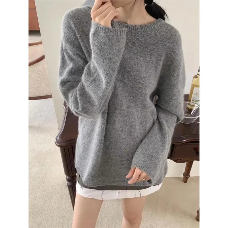 2024 Autumn for Women Crop Tops Vintage Korean Retro High Street Hollow Out Bandage Sweater Cardigan Knit Jacket Tops