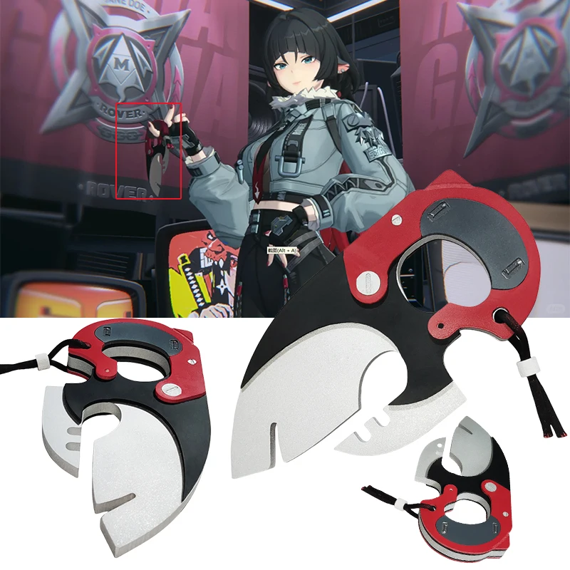 

Anime Zenless Zone Zero Jane Doe Cosplay 20cm Knife Props Dagger Props Bendable Shaped Accessories Prop Halloween Party Handmade