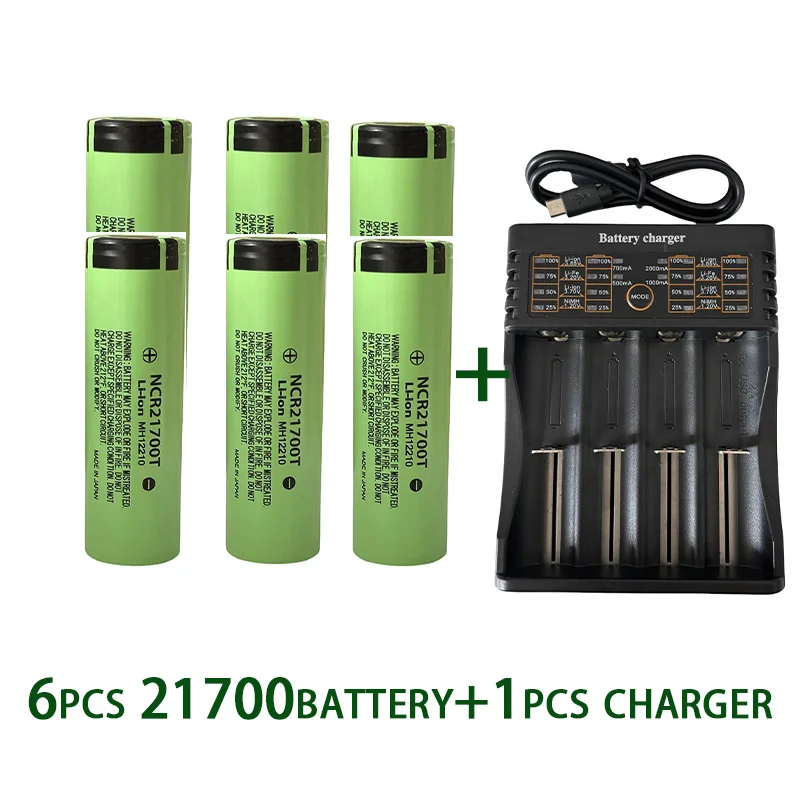 100%original 21700battery 3.7V 4800mAh rechargeablebattery lithium-ion battery strong light flashlight+401 charger free shipping