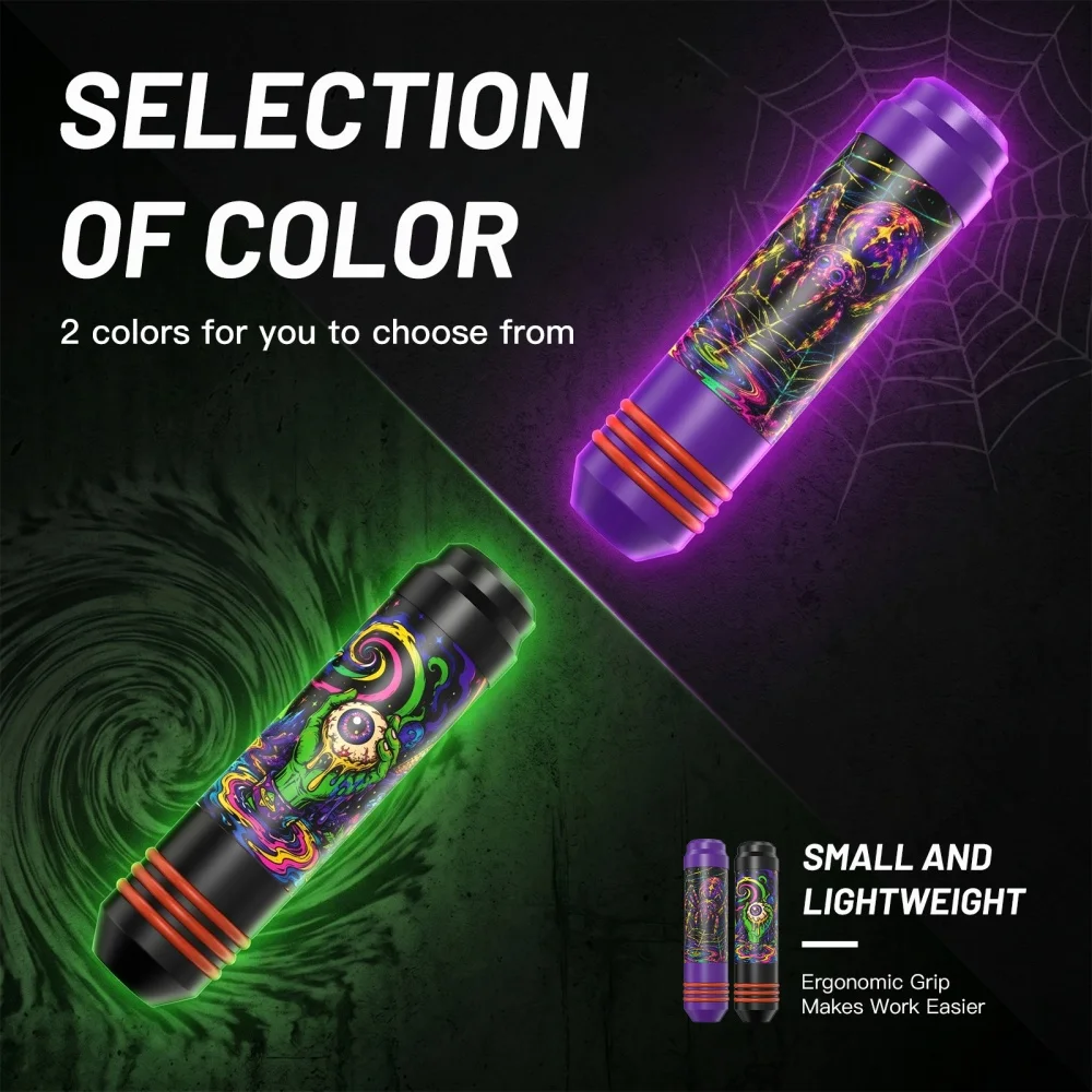 DQFART New M3 Black&Purple Detachable Battery Halloween Electric Wireless Tattoo Machine Pen Kit Tattoo Ink For Tattoo Artists