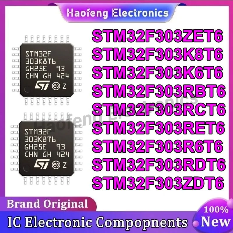 5P STM32F303ZET6 STM32F303ZDT6 STM32F303K8T6 STM32F303K6T6 STM32F303RBT6 STM32F303RCT6 STM32F303RET6 STM32F303R6T6 STM32F303RDT6