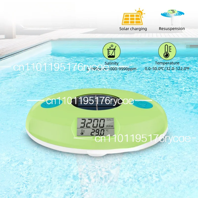 YY-1050 solar charging cross-border 2 in 1 salinity temperature swimming pool hot spring water quality detector float