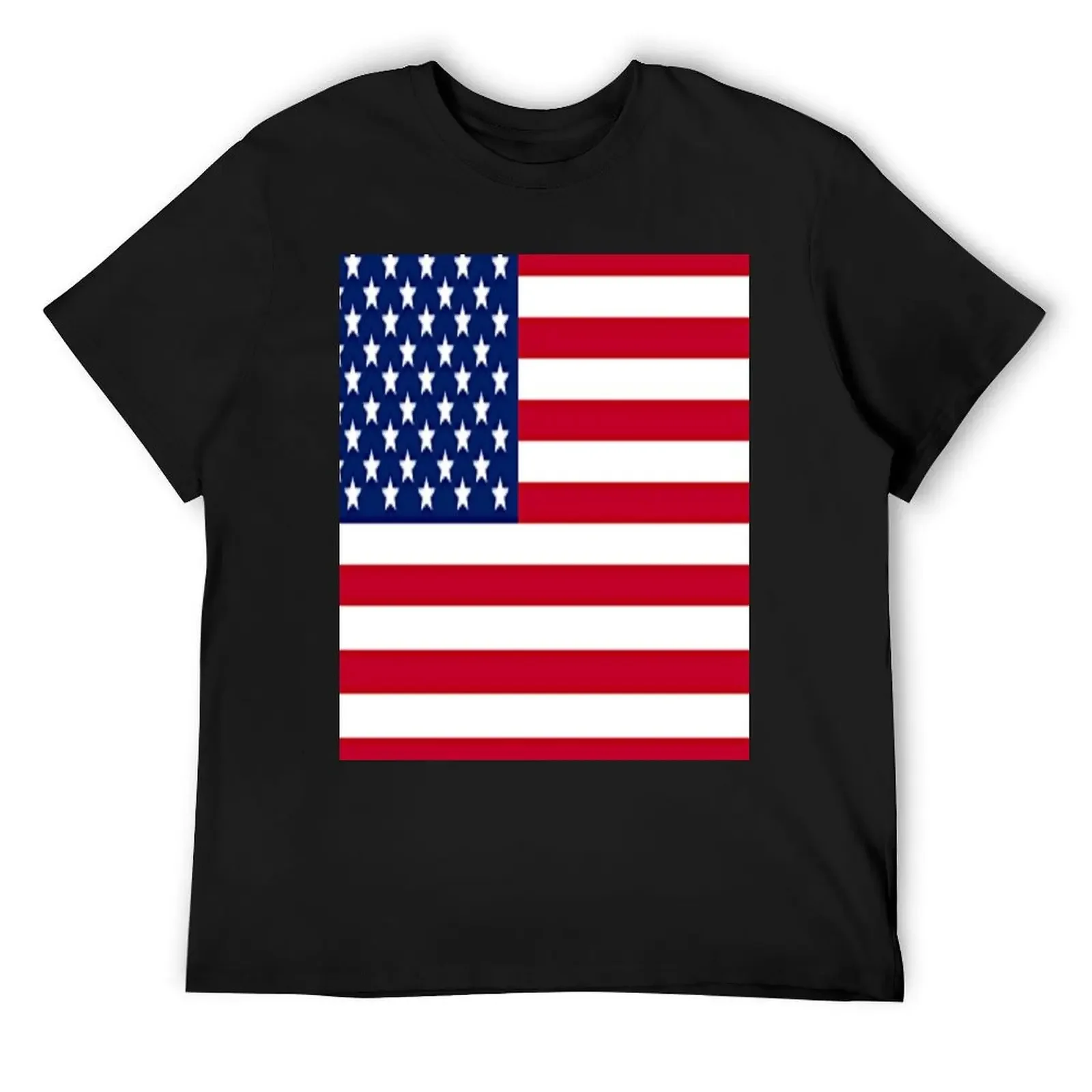 American Flag T-Shirt cotton graphic tees cute tops anime clothes vintage anime shirt Men's cotton t-shirt