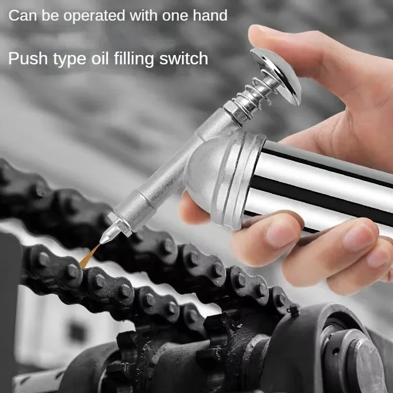 

80cc Capacity 1000PSI Output Pressure Oiler Mini Bicycle Grease Gun Machine Handheld High Pressure Oiler Hand Tools Repair Tools