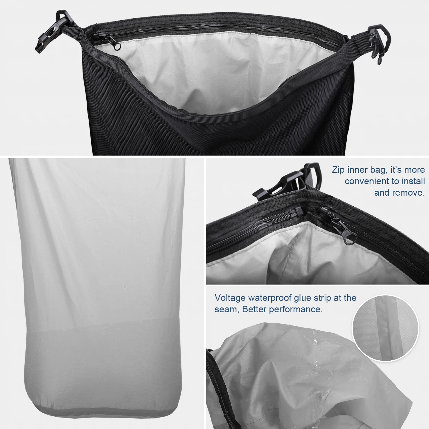 Rhinowalk Motorcycle Bag Waterproof Inner Bag Saddle Bags Luggage 10L-20L-30L Tail Bag Multi-function Outdoor Riding Backpack