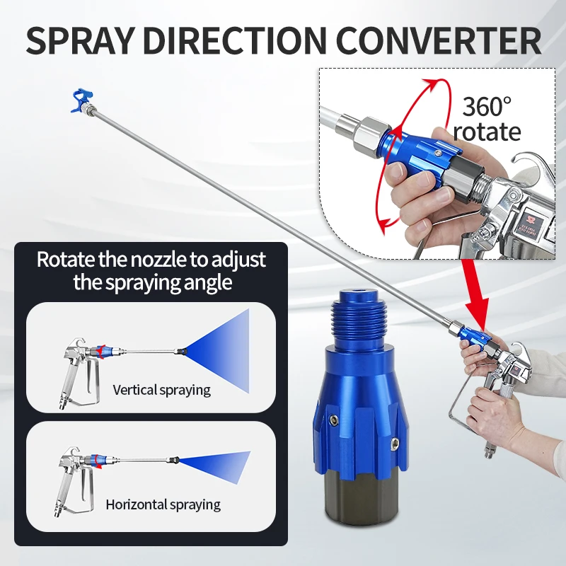 Airless Paint Spray Gun 360 Degree Fan Pivot Rotation Universal Adapter Airless Spray Gun Accessory