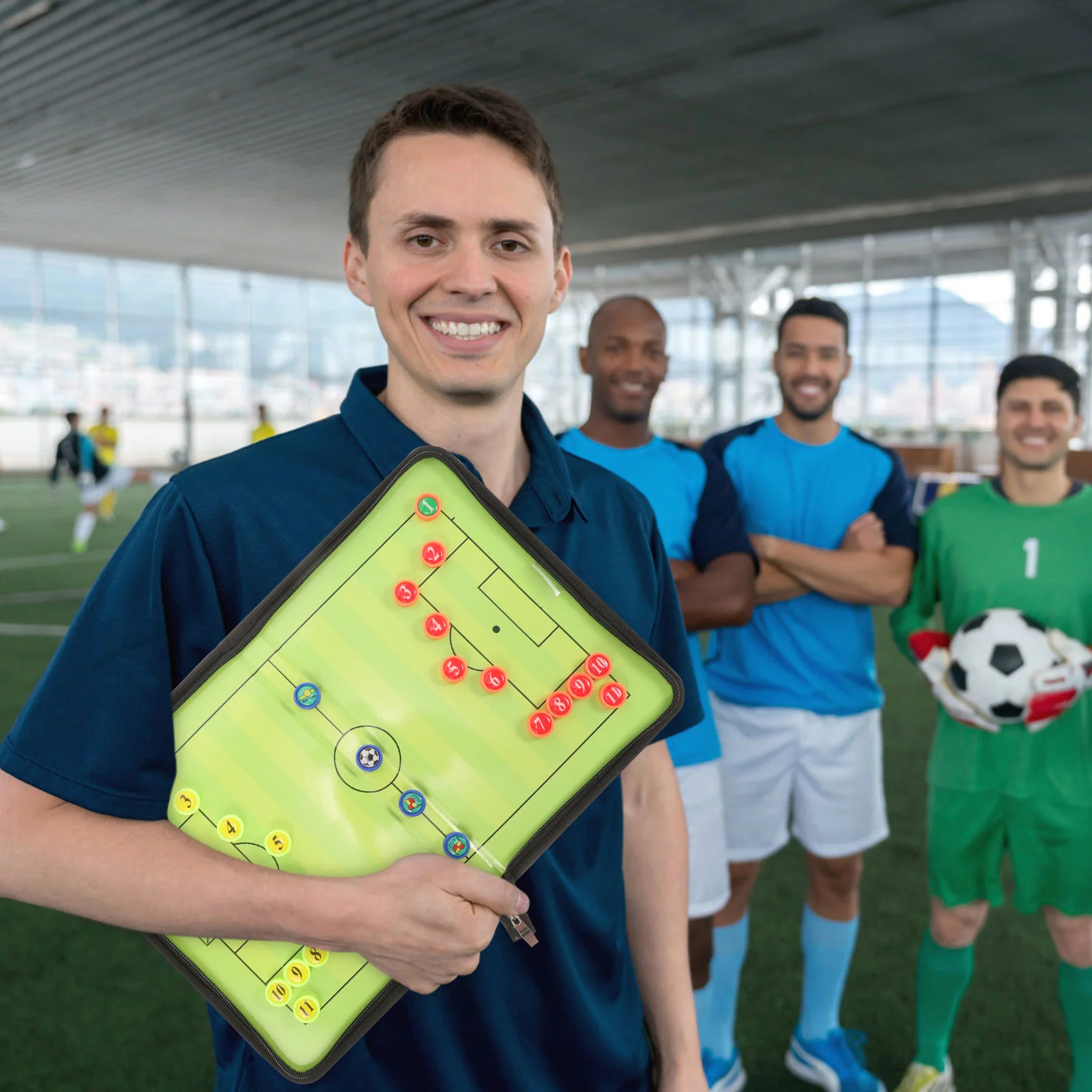مجموعة استراتيجية تدريب اللوحة المغناطيسية لكرة القدم، سطح أملس، خفيف الوزن، فكرة هدية سهلة الاستخدام