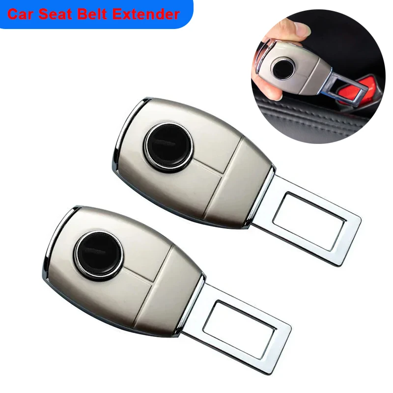 1/2pcs Car Seat Belt Extender Seat Lock Conversion Plug Thick Insert Socket Extender Safety Buckle Auto Accessories