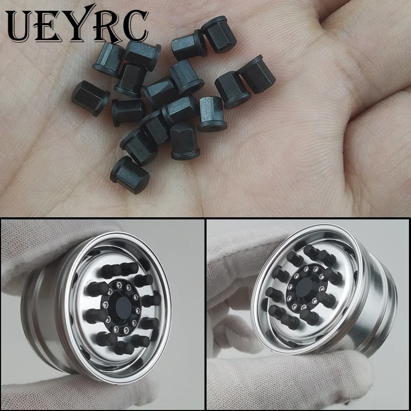 1:14 Scale 10pcs/20pcs Wheel Hub Metal Nut M2 Screw Parts for Tamiya RC Truck Tipper SCANIA 770S 56368 VOLVO ACTROS AROCS MAN