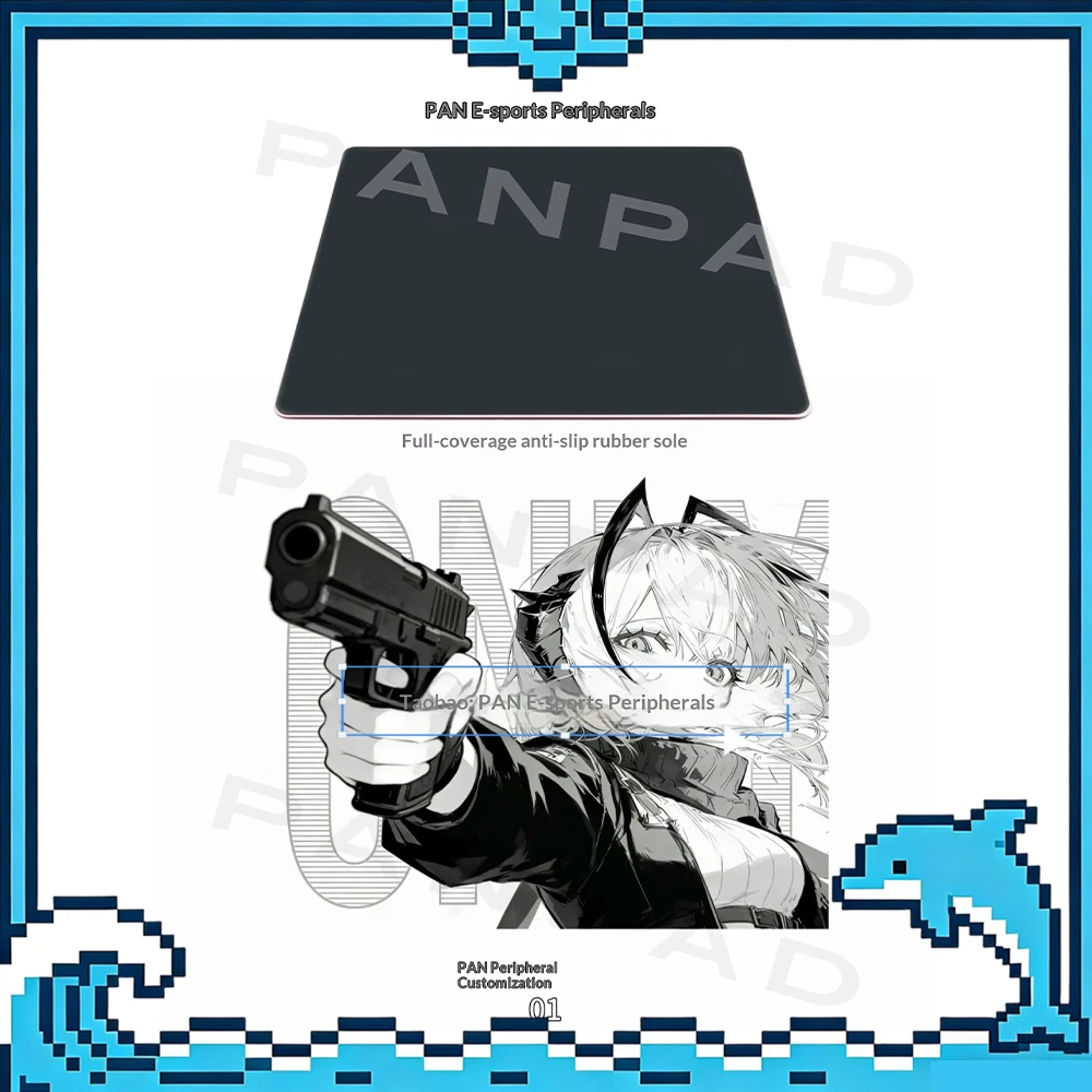 PAN Esports Erciyuan Animation Glass Gaming Mousepad  FPS Both Speed And Smoothness Mouse Pad For TTK APEX CSGO PC Accessories