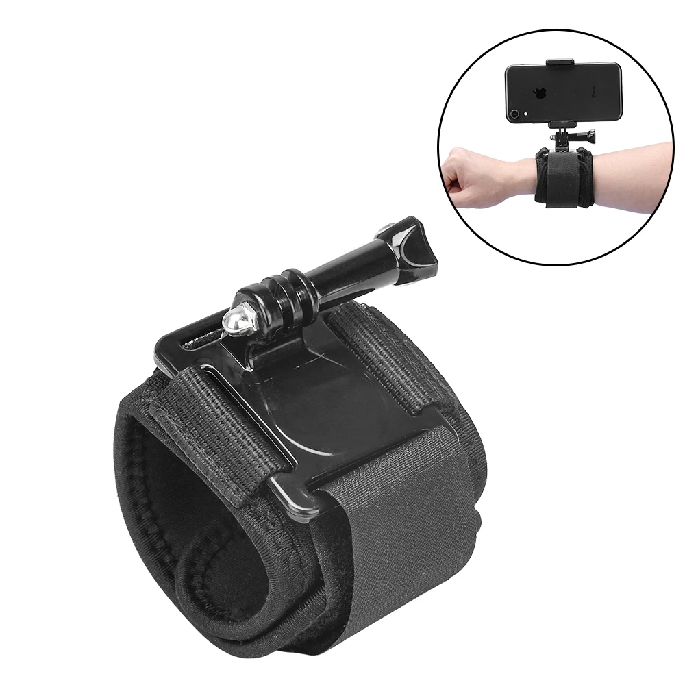 HONGDAK Điều Chỉnh Cổ Tay Cho GoPro Hero 10 9 8 7 6 5 4 Yi 4K DJI Cầm Tay gắn Với Kẹp Điện Thoại Camera Hành Động Phụ Kiện