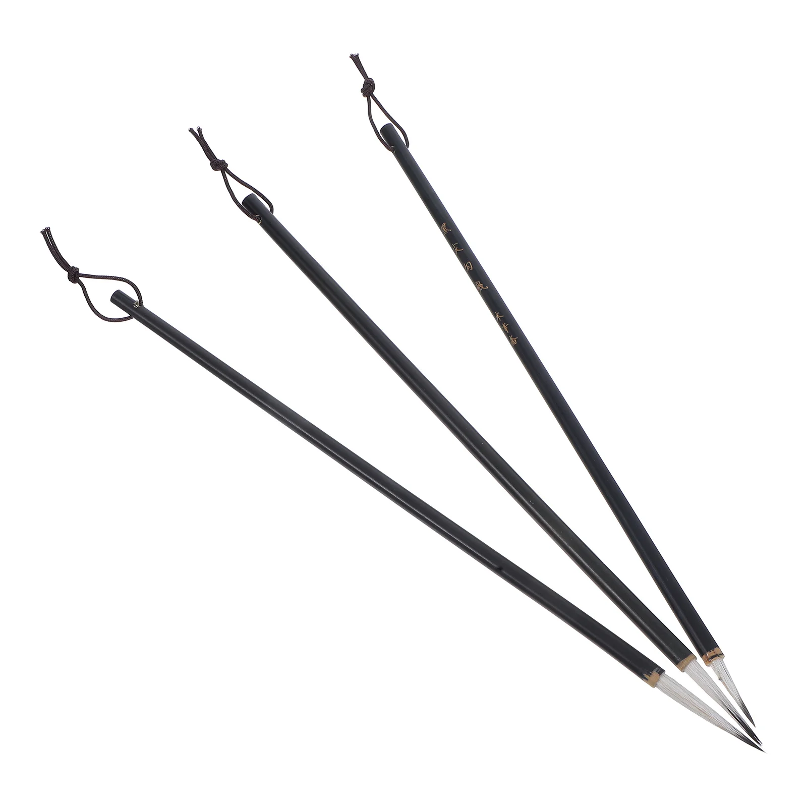 

3pcs Wolf Hair Outline For Chinese Painting Ultrafine Detailing Bird Flower Artwork Traditional Calligraphy Brush Set Chinese