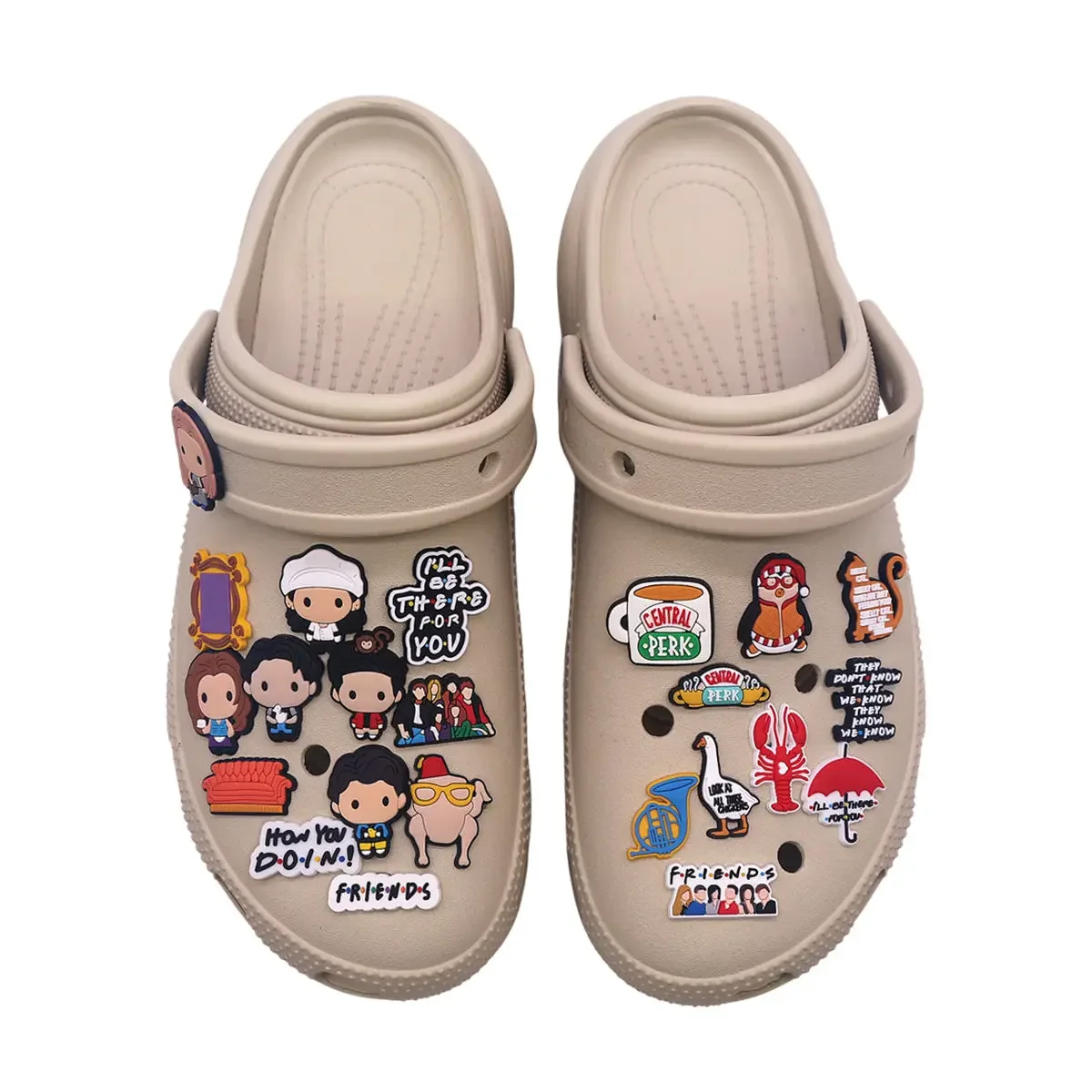 1 Pcs Old Friends Shoe Charms Accessories Garden Shoes Upper Decorations Cute Sofa Cat Lobster Goose Clogs Pins Unisex Fun Gifts image 2