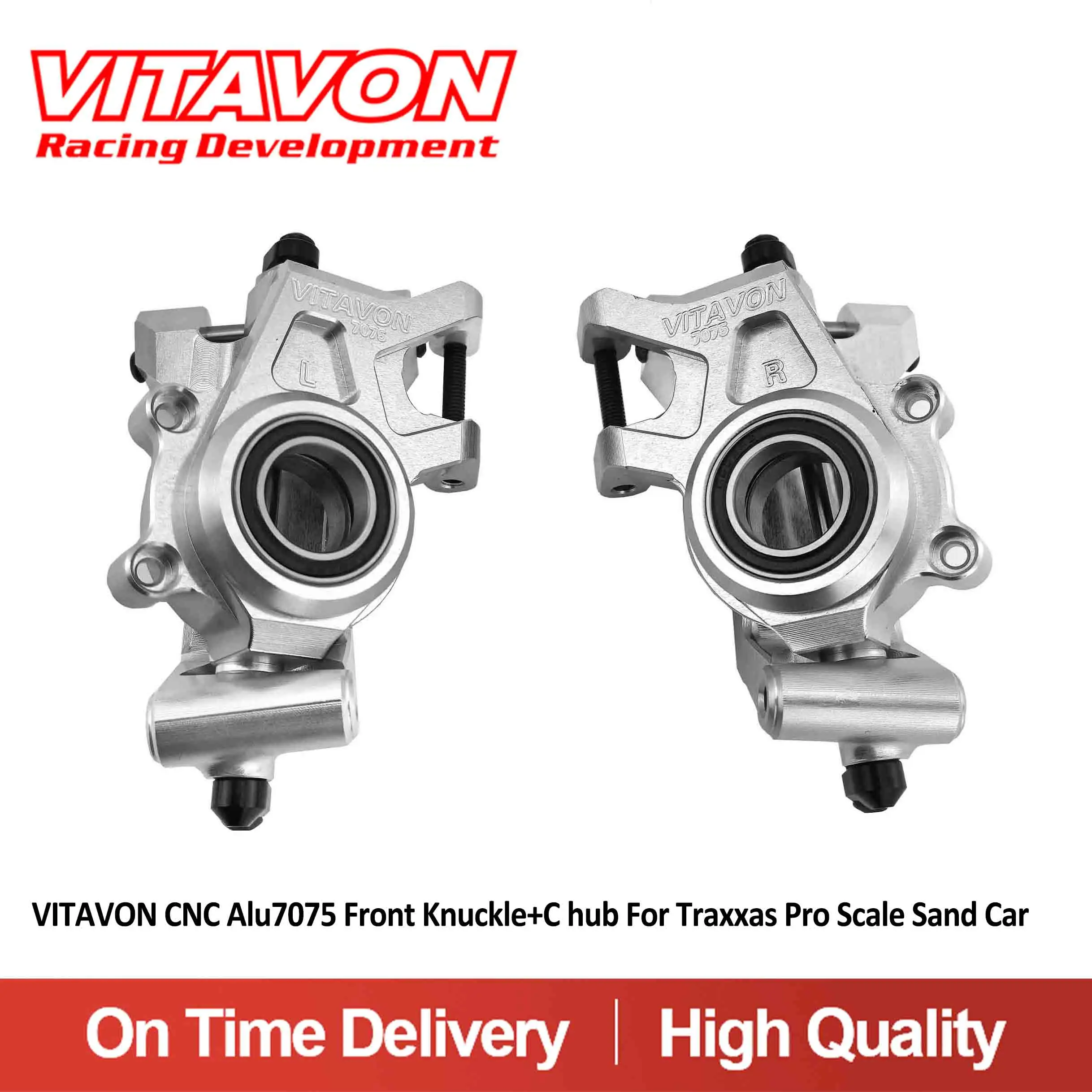 VITAVON CNC Alu7075 Front Knuckle+C hub For Traxxas Pro Scale Sand Car 1/6