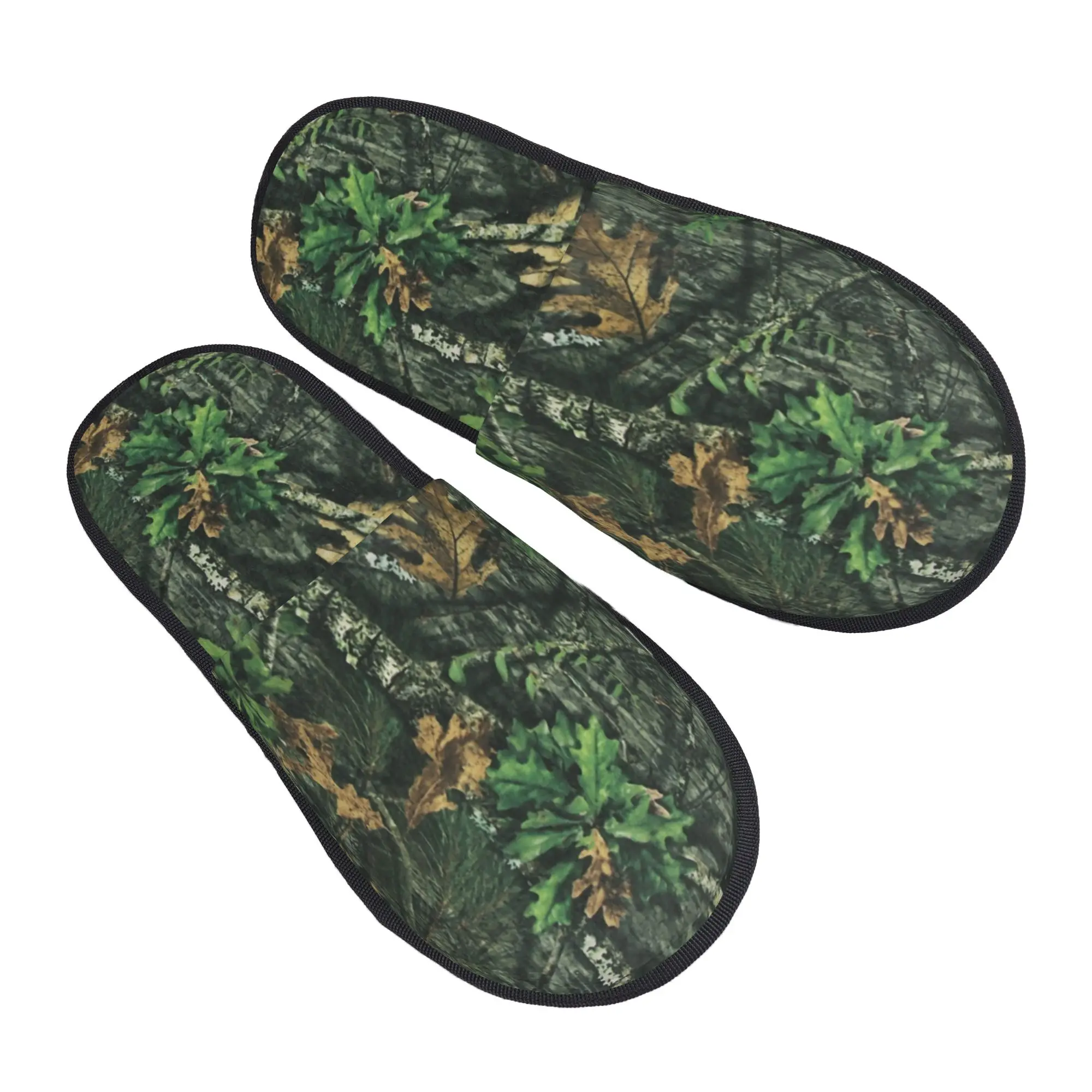 Chaussons personnalisés pour femmes, camouflage de chasse au dinde Mossy Oak Obsession, doux, chauds, en mousse à mémoire de forme, moelleux, pour l'intérieur et l'extérieur