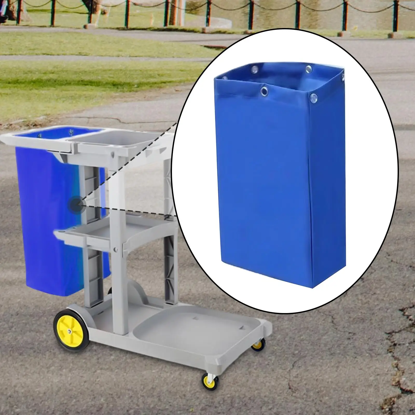 Reinigung Warenkorb Tasche Ersatz Oxford Tuch Wäsche Sammlung Janitorial Werkzeug Warenkorb Tasche Wasserdicht für Café Haushälterinnen Motel