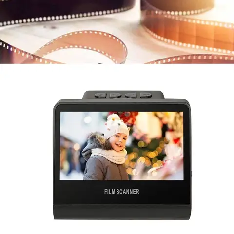 Film Scanner Digital 22MP 5in LCD Screen 16GB Memory Convert Black Negative  Slides Into JPEG Photos Film Scanner